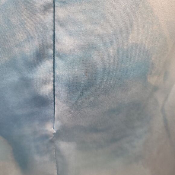 Kestan Halter Dress Small Blue Marble Print Satin Lightweight Beachy Resort - Picture 5 of 8